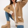 Brown Cardigan in Cardigans For Women, Ponchos with Acrylic