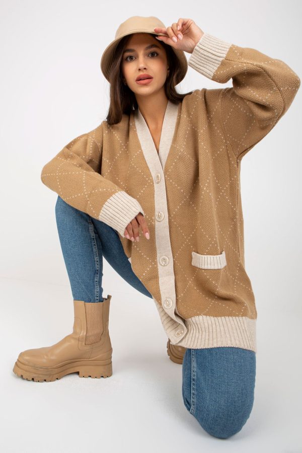 Brown Cardigan in Cardigans For Women, Ponchos with Acrylic