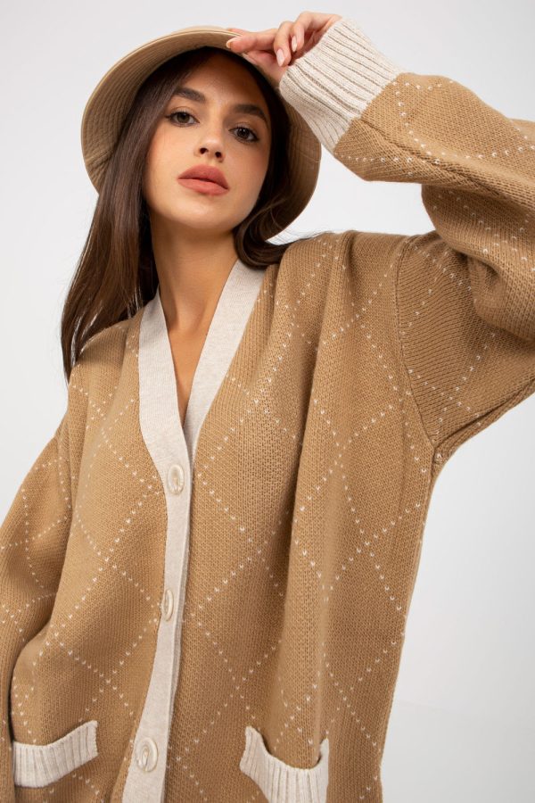Brown Cardigan in Cardigans For Women, Ponchos with Acrylic