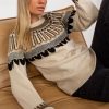 Beige Jumper in Sweaters, Pullovers, Jumpers, Turtlenecks, Boleros, Shrugs with Acrylic, Spandex and Polyester