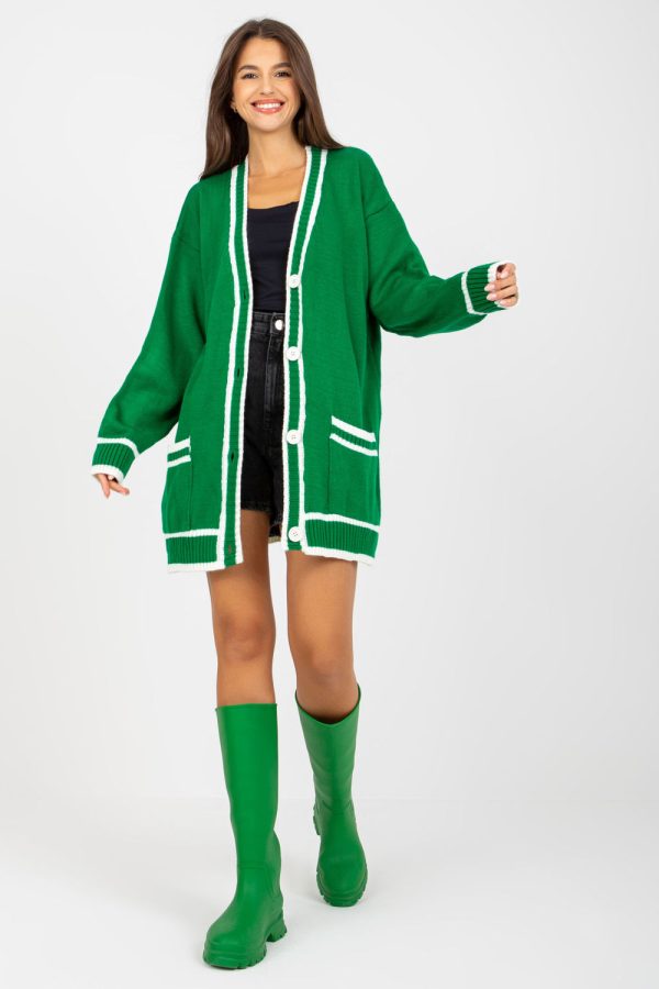 Green Cardigan in Cardigans For Women, Ponchos with Acrylic