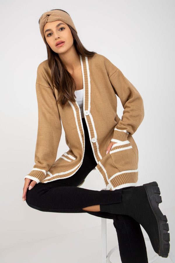 Beige Cardigan in Cardigans For Women, Ponchos with Acrylic