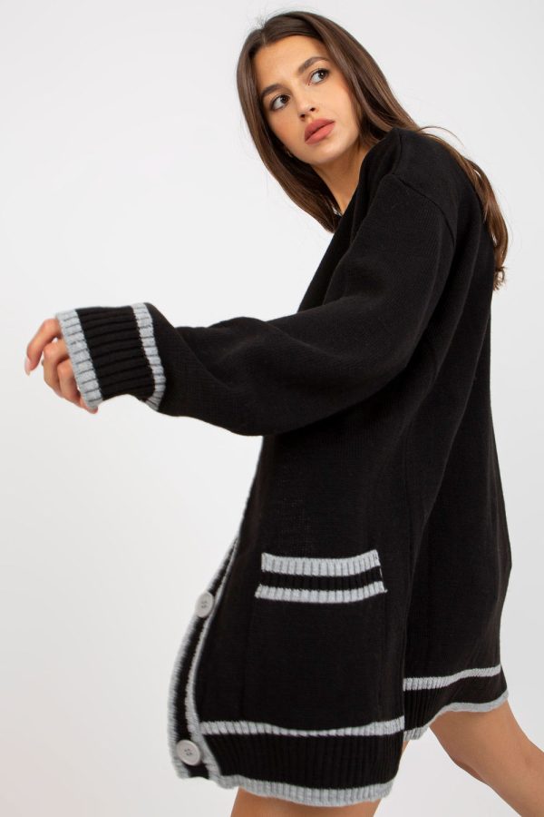 Black Cardigan in Cardigans For Women, Ponchos with Acrylic