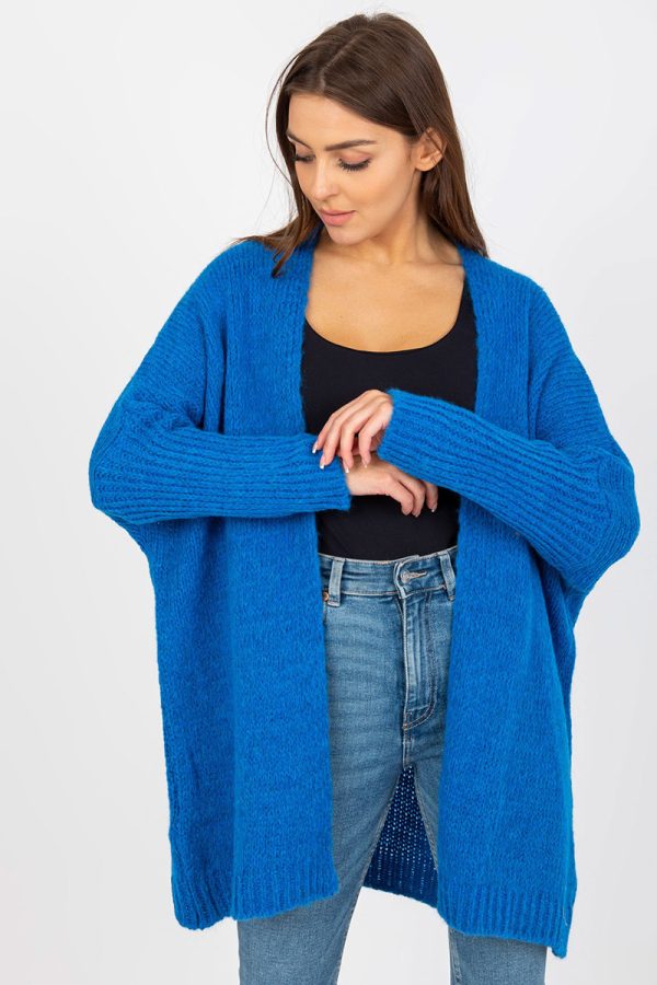 Blue Cardigan in Cardigans For Women, Ponchos with Acrylic, Polyamide, Viscose and Wool