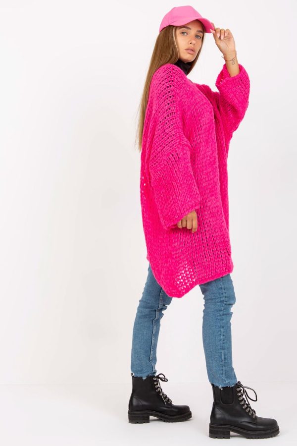 Pink Cardigan in Cardigans For Women, Ponchos with Acrylic, Polyamide, Viscose and Wool