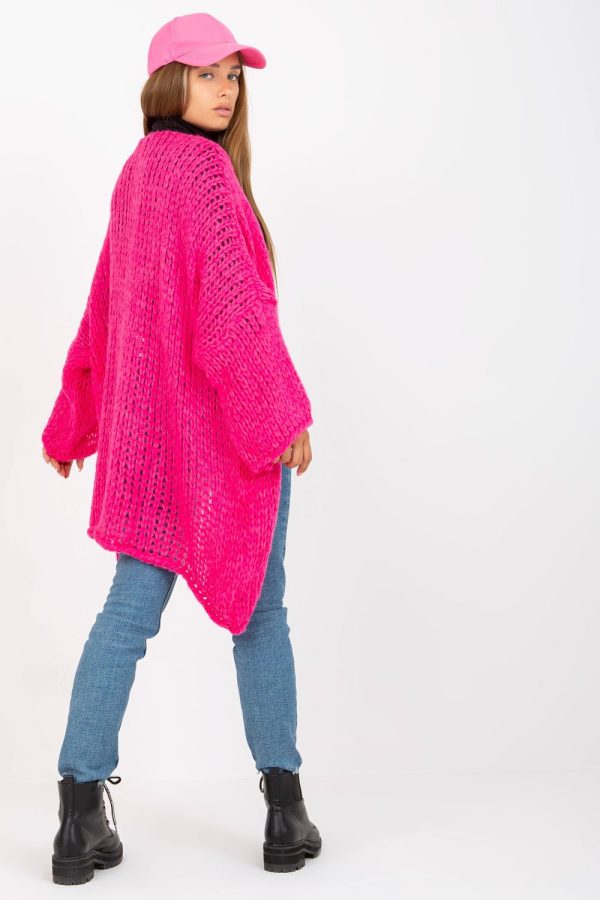 Pink Cardigan in Cardigans For Women, Ponchos with Acrylic, Polyamide, Viscose and Wool