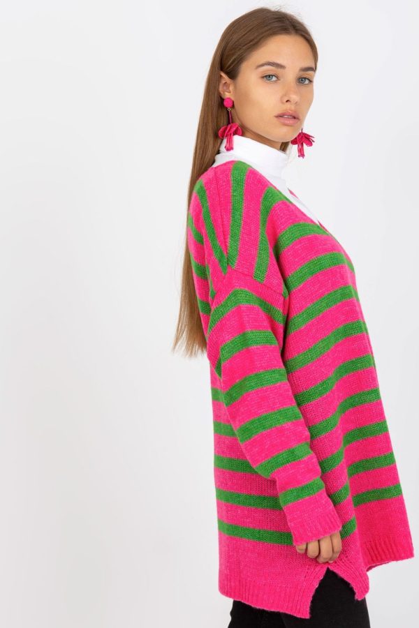 Pink Jumper in Sweaters, Pullovers, Jumpers, Turtlenecks, Boleros, Shrugs with Acrylic, Polyamide, Viscose and Wool