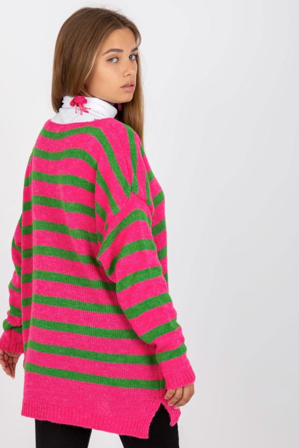 Pink Jumper in Sweaters, Pullovers, Jumpers, Turtlenecks, Boleros, Shrugs with Acrylic, Polyamide, Viscose and Wool