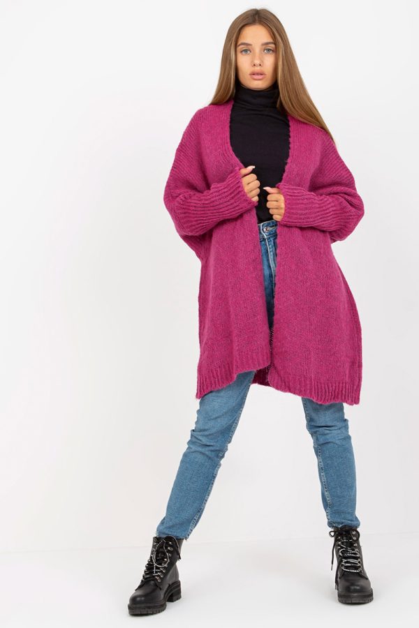 Pink Cardigan in Cardigans For Women, Ponchos with Acrylic, Polyamide, Viscose and Wool