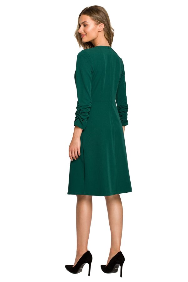 Green Daydress in Day Dresses with Spandex, Polyester and Viscose
