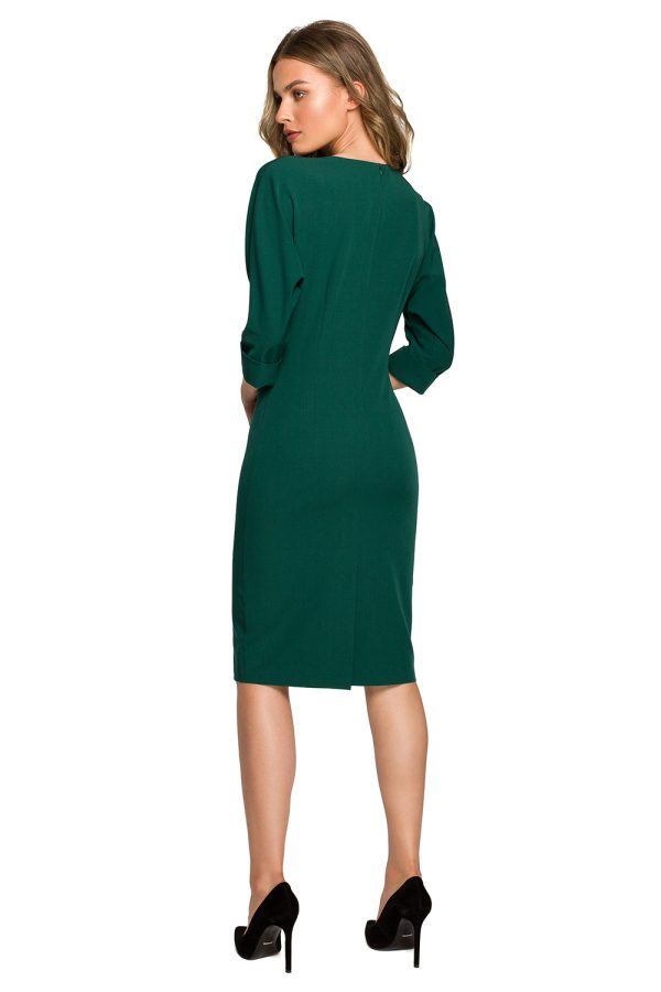 Green Daydress in Day Dresses with Spandex, Polyester and Viscose