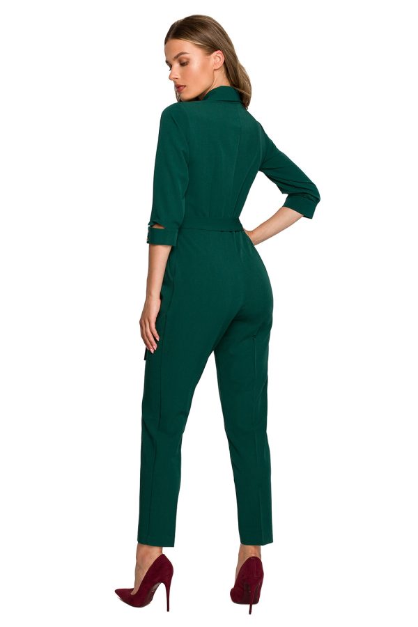 Green Suit in Playsuits For Women with Spandex, Polyester and Viscose