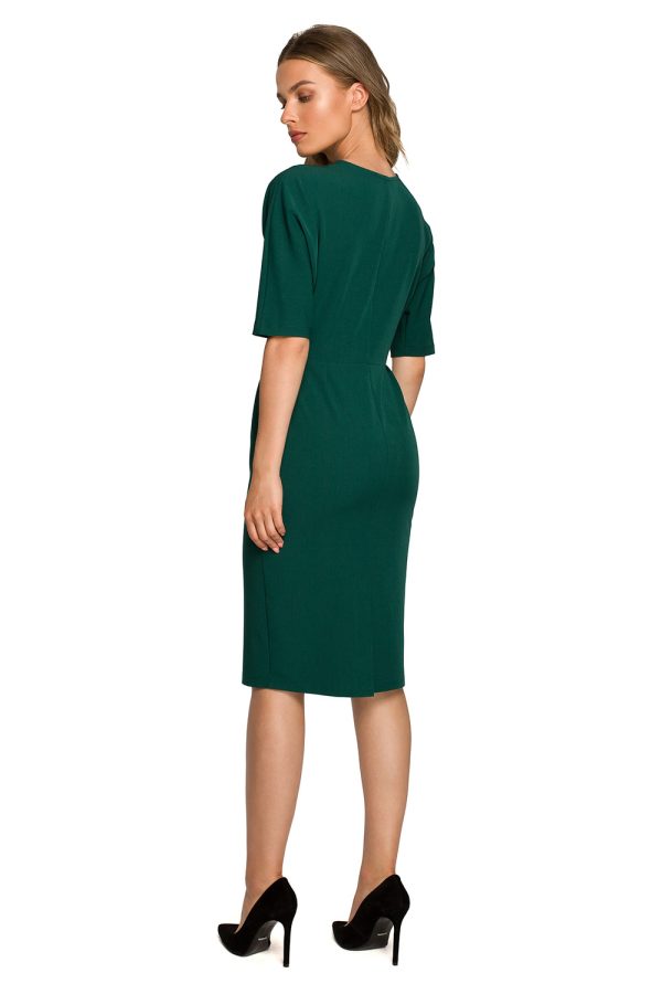 Green Daydress in Day Dresses with Spandex, Polyester and Viscose