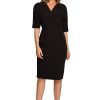 Black Daydress in Day Dresses with Spandex, Polyester and Viscose