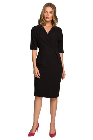 Black Daydress in Day Dresses with Spandex, Polyester and Viscose
