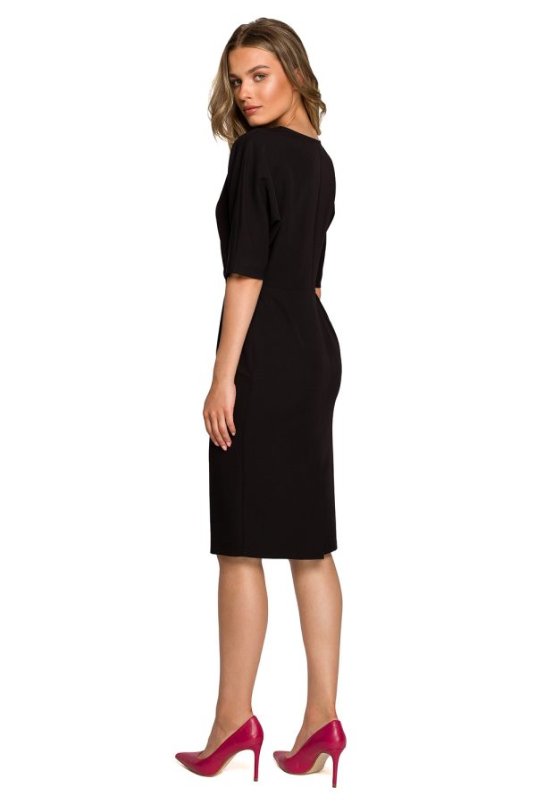 Black Daydress in Day Dresses with Spandex, Polyester and Viscose