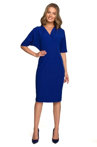 Blue Daydress in Day Dresses with Spandex, Polyester and Viscose