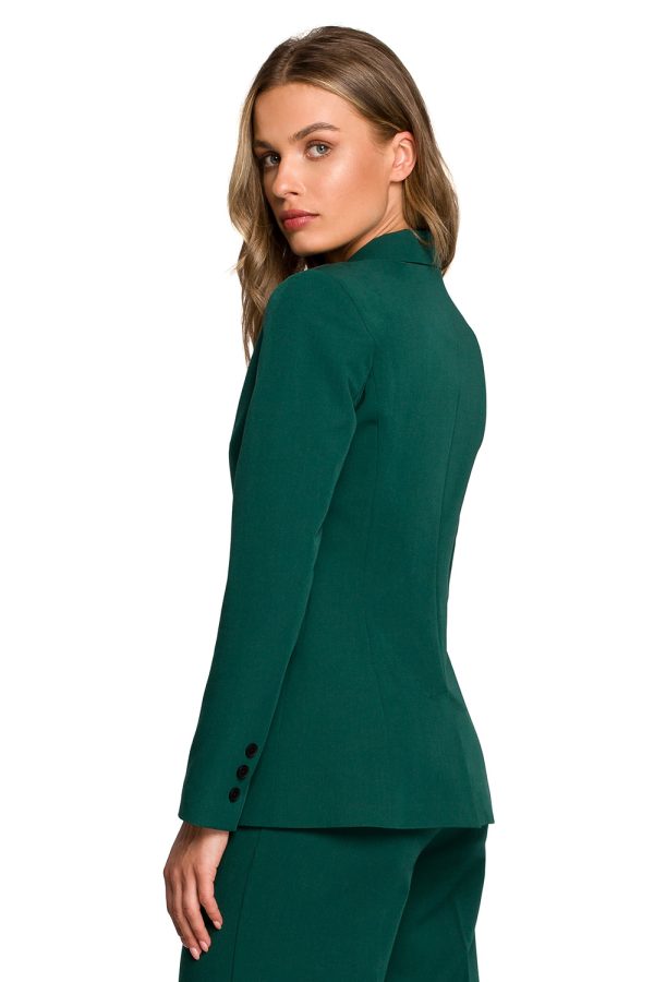 Green Jacket in Jackets, Vests For Women with Spandex, Polyester and Viscose