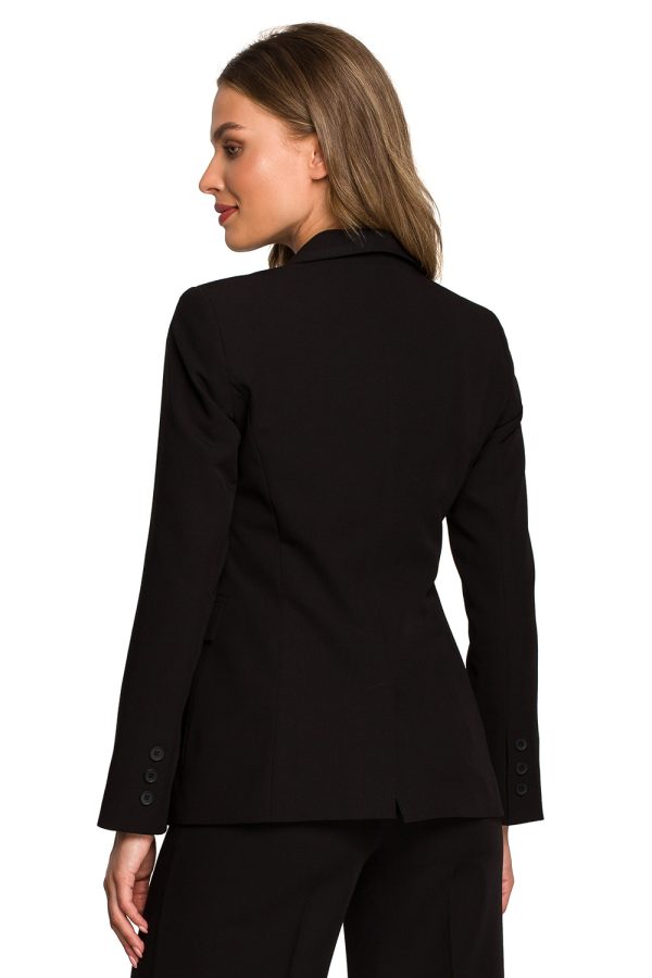 Black Jacket in Jackets, Vests For Women with Spandex, Polyester and Viscose