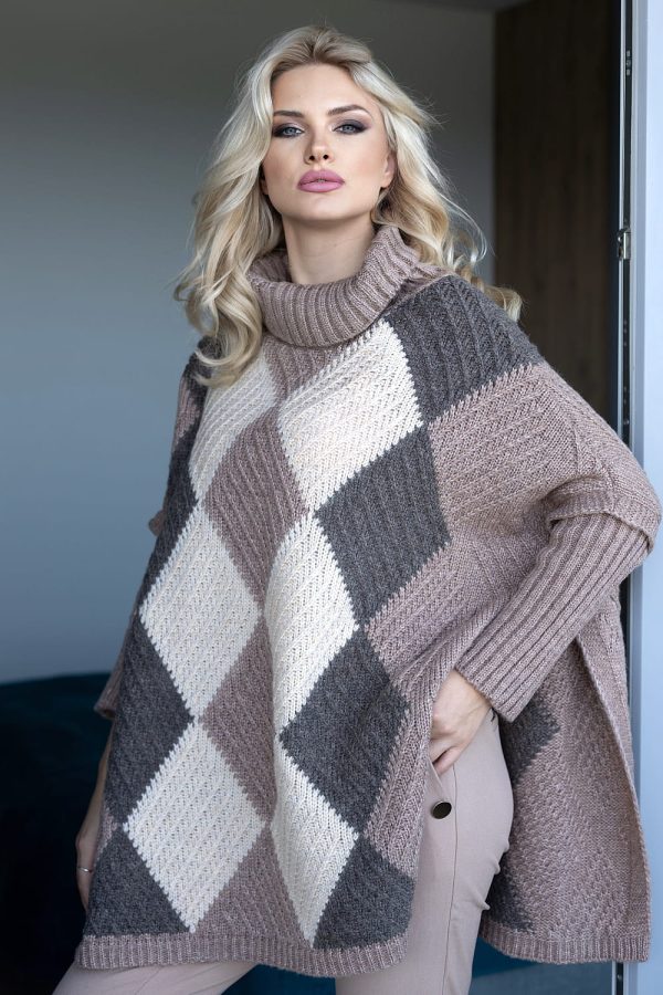 Multicolor Turtleneck in Sweaters, Pullovers, Jumpers, Turtlenecks, Boleros, Shrugs with Acrylic, Polyamide, Polyester and Wool