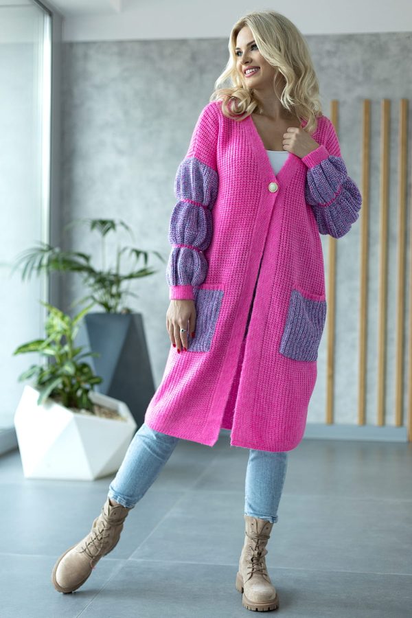 Multicolor Cardigan in Cardigans For Women, Ponchos with Acrylic, Polyamide, Polyester and Wool
