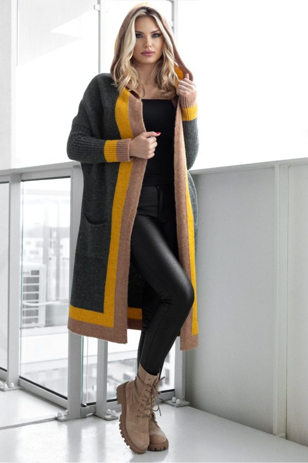 Multicolor Cardigan in Cardigans For Women, Ponchos with Acrylic, Polyamide, Polyester and Wool
