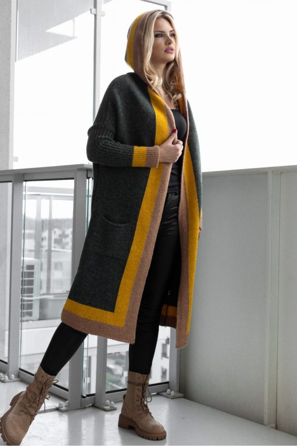 Multicolor Cardigan in Cardigans For Women, Ponchos with Acrylic, Polyamide, Polyester and Wool