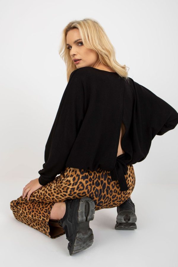Black Jumper in Sweaters, Pullovers, Jumpers, Turtlenecks, Boleros, Shrugs with Acrylic and Spandex