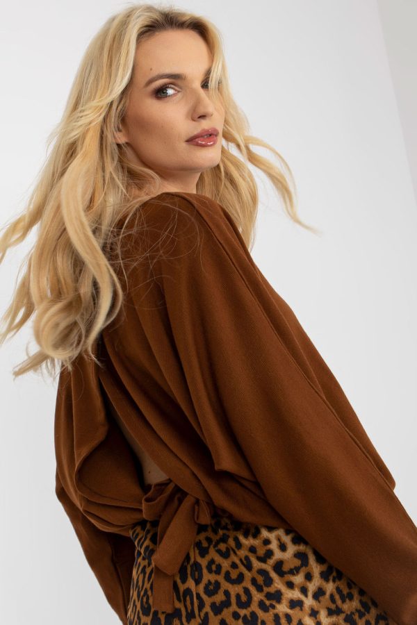 Brown Jumper in Sweaters, Pullovers, Jumpers, Turtlenecks, Boleros, Shrugs with Acrylic and Spandex