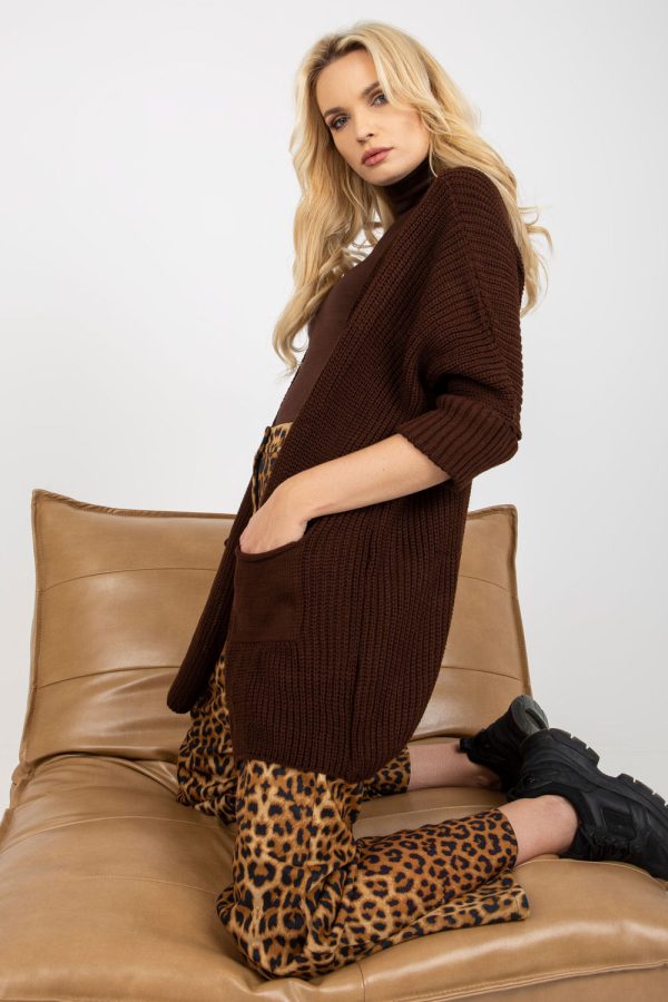 Brown Cardigan in Cardigans For Women, Ponchos with Acrylic