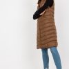 954529 Brown Gilet in Women`s Coats, Jackets with Polyester
