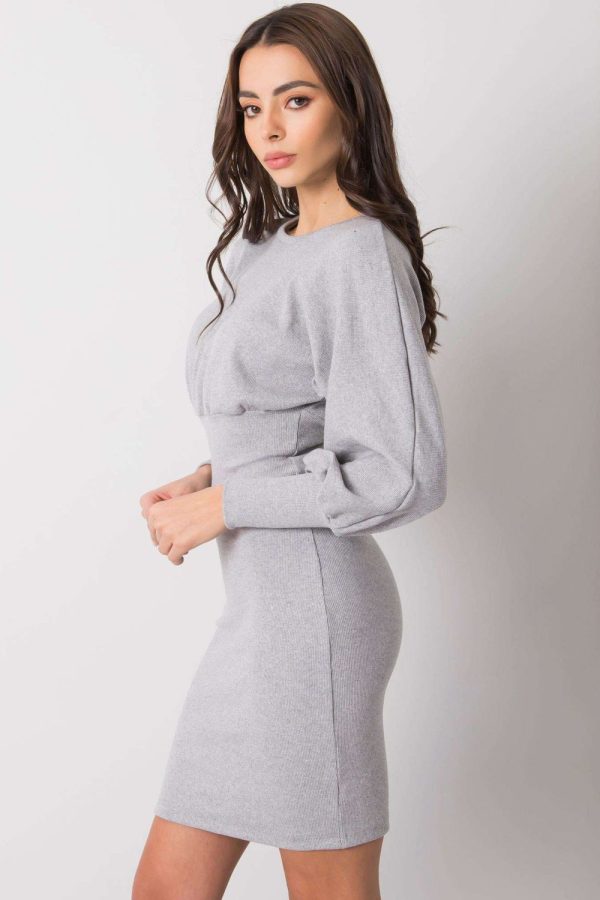 Grey Daydress in Day Dresses with Cotton and Spandex