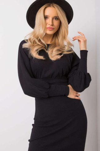 Black Daydress in Day Dresses with Cotton and Spandex