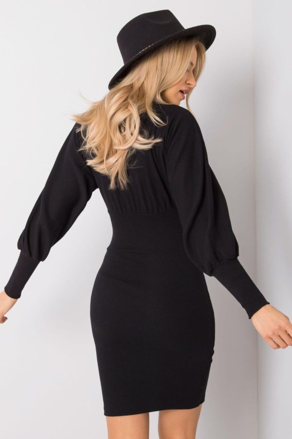 Black Daydress in Day Dresses with Cotton and Spandex