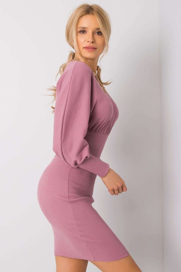 Pink Daydress in Day Dresses with Cotton and Spandex