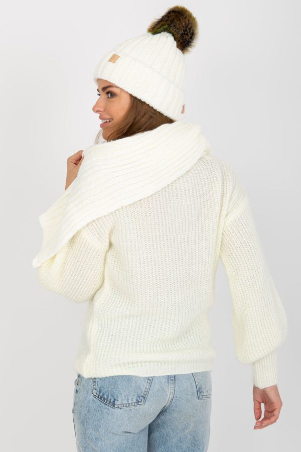 Beige Set in Caps & Hats For Women with Acrylic