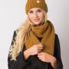 Yellow Set in Caps & Hats For Women with Acrylic