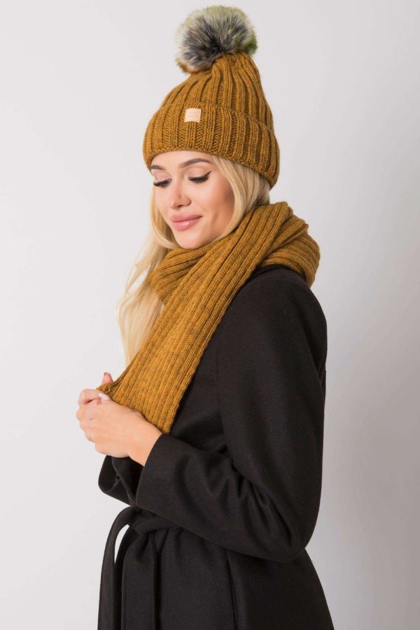 Yellow Set in Caps & Hats For Women with Acrylic