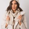 Beige Set in Caps & Hats For Women with Acrylic