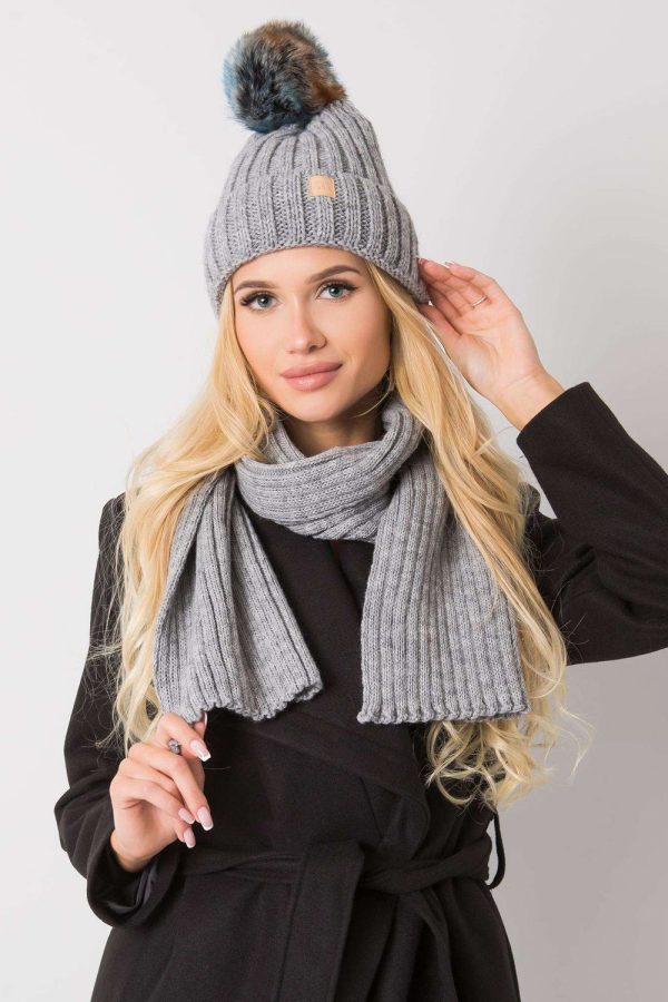 Grey Set in Caps & Hats For Women with Acrylic