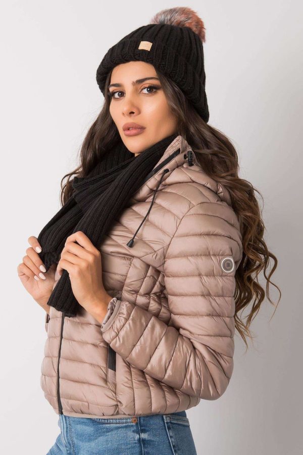 Black Set in Caps & Hats For Women with Acrylic