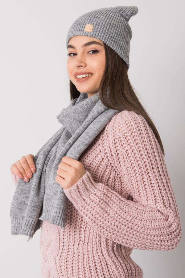 Grey Set in Caps & Hats For Women with Acrylic