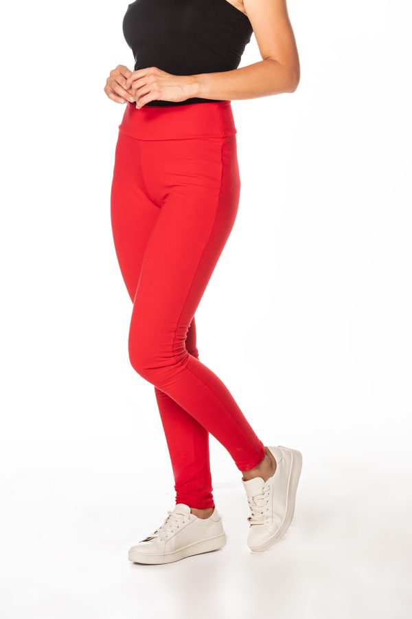 Red Tracksuit Trousers in Women`s Tracksuit Bottoms, Sports Pants with Cotton and Polyester