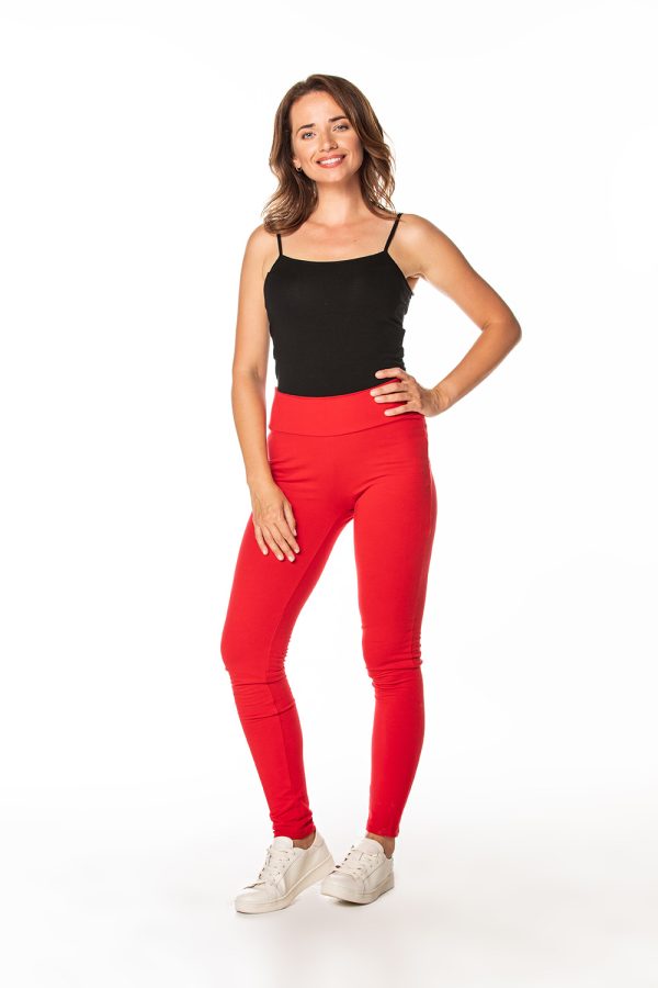 Red Tracksuit Trousers in Women`s Tracksuit Bottoms, Sports Pants with Cotton and Polyester
