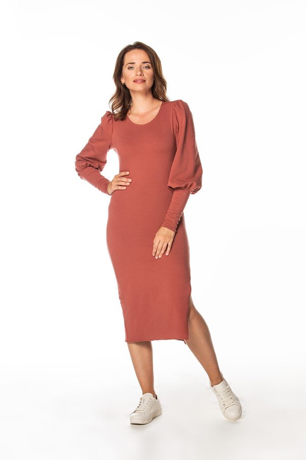 Brown Daydress 6 in Cotton and Polyester