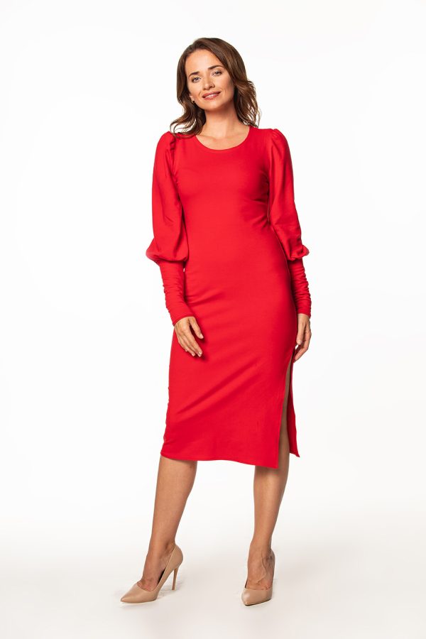 Red Daydress in Day Dresses with Cotton and Polyester