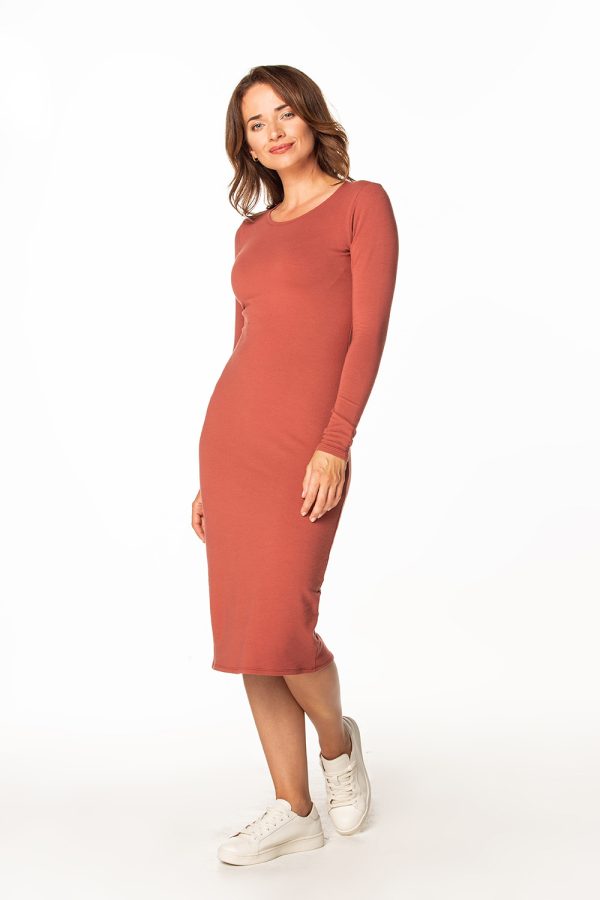 Brown Daydress 6 in Cotton and Polyester