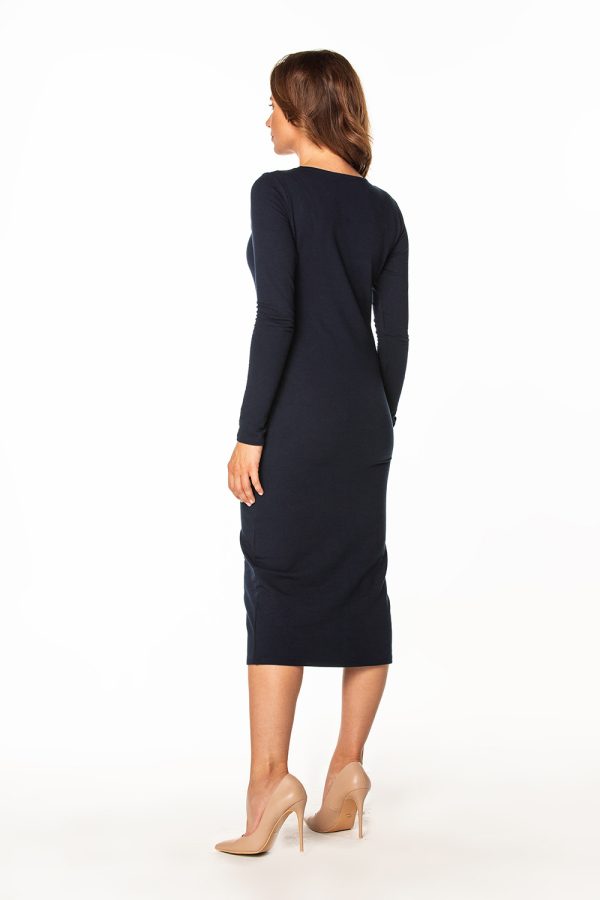 Navy Blue Daydress 2 in Cotton and Polyester
