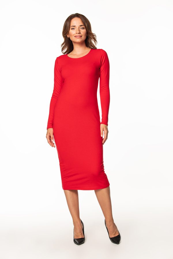 Red Daydress in Day Dresses with Cotton and Polyester