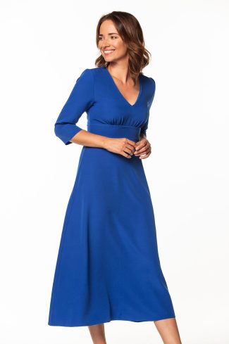 955211 Blue Daydress in Day Dresses with Spandex and Polyester